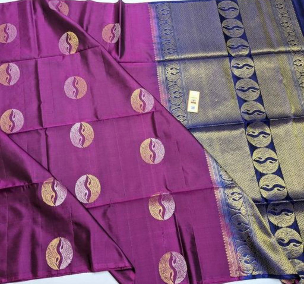 Amazing Purple Soft Silk Saree With Pretty Blouse Piece ClothsVilla Main image