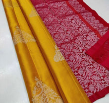 Load image into Gallery viewer, Extraordinary Mustard Soft Silk Saree With Lovely Blouse Piece ClothsVilla