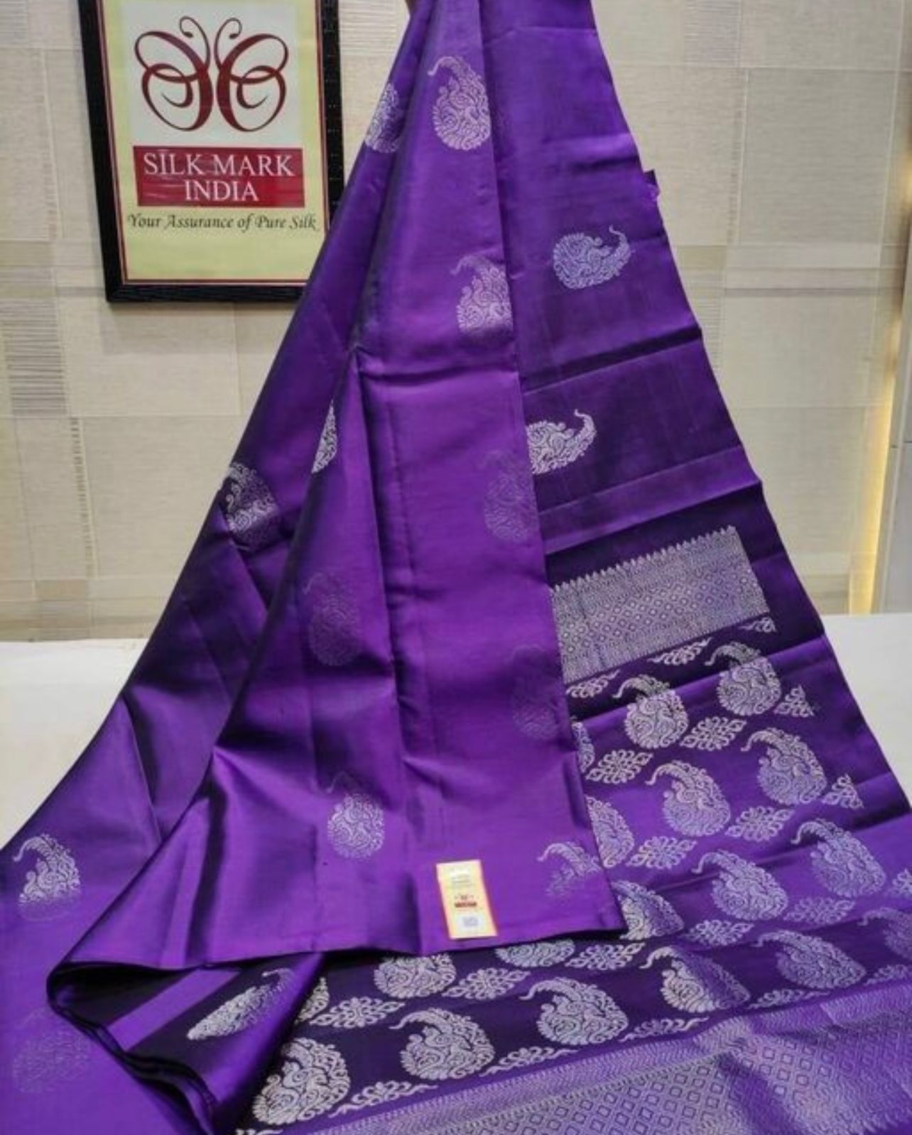 Refreshing Purple Soft Silk Saree With Dazzling Blouse Piece ClothsVilla Main image