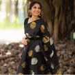 Load image into Gallery viewer, Captivating Black Soft Silk Saree With Majesty Blouse Piece ClothsVilla