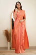 Load image into Gallery viewer, Desultory Peach Soft Silk Saree With Eloquence Blouse Piece ClothsVilla