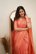 Load image into Gallery viewer, Desultory Peach Soft Silk Saree With Eloquence Blouse Piece ClothsVilla