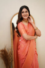 Load image into Gallery viewer, Desultory Peach Soft Silk Saree With Eloquence Blouse Piece ClothsVilla
