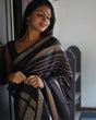 Load image into Gallery viewer, Trendy Black Soft Silk Saree With Precious Blouse Piece ClothsVilla