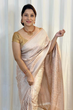 Load image into Gallery viewer, Impressive Beige Soft Silk Saree With Breathtaking Blouse Piece ClothsVilla