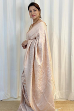 Load image into Gallery viewer, Impressive Beige Soft Silk Saree With Breathtaking Blouse Piece ClothsVilla