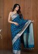 Load image into Gallery viewer, Girlish Teal Blue Soft Silk Saree With Impressive Blouse Piece ClothsVilla