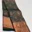 Woebegone Dark Green Soft Silk Saree With Serendipity Blouse Piece ClothsVilla