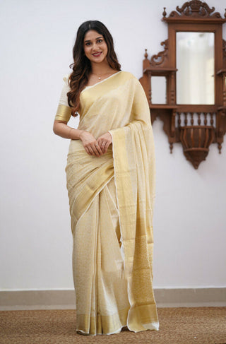Amiable Beige Soft Silk Saree With Imaginative Blouse Piece ClothsVilla