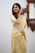Load image into Gallery viewer, Amiable Beige Soft Silk Saree With Imaginative Blouse Piece ClothsVilla