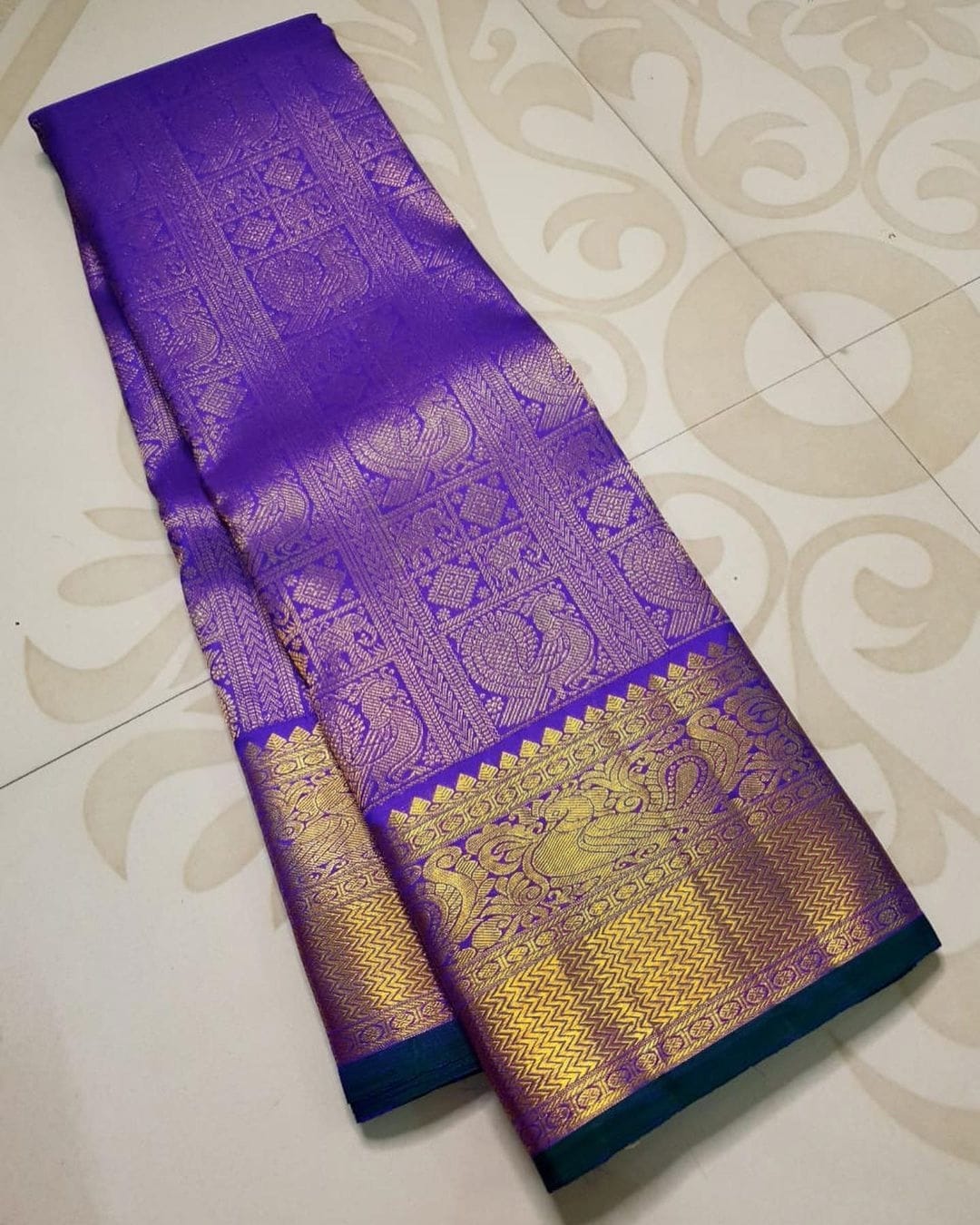 Conflate Royal Blue Soft Silk Saree With Evocative Blouse Piece ClothsVilla