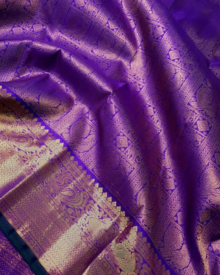 Conflate Royal Blue Soft Silk Saree With Evocative Blouse Piece ClothsVilla