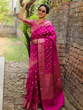 Load image into Gallery viewer, Epiphany Dark Pink Soft Silk Saree With Eloquence Blouse Piece ClothsVilla