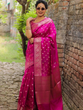 Load image into Gallery viewer, Epiphany Dark Pink Soft Silk Saree With Eloquence Blouse Piece ClothsVilla