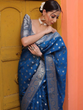 Load image into Gallery viewer, Transcendent Rama Soft Silk Saree With Tremendous Blouse Piece ClothsVilla