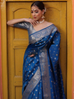 Load image into Gallery viewer, Transcendent Rama Soft Silk Saree With Tremendous Blouse Piece ClothsVilla