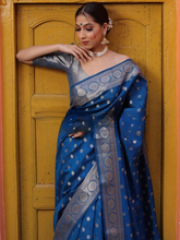 Load image into Gallery viewer, Transcendent Rama Soft Silk Saree With Tremendous Blouse Piece ClothsVilla