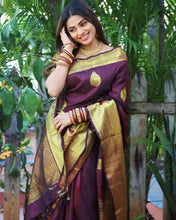 Load image into Gallery viewer, Phenomenal Wine Soft Silk Saree With Beautiful Blouse Piece ClothsVilla