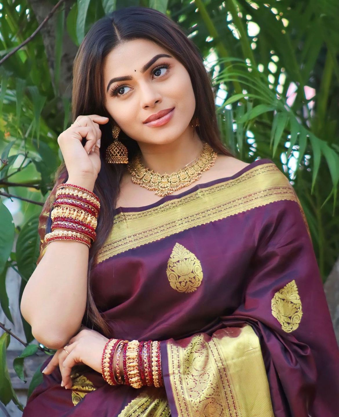 Phenomenal Wine Soft Silk Saree With Beautiful Blouse Piece ClothsVilla
