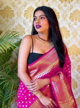 Load image into Gallery viewer, Fancifull Dark Pink Soft Silk Saree With Adoring Blouse Piece ClothsVilla