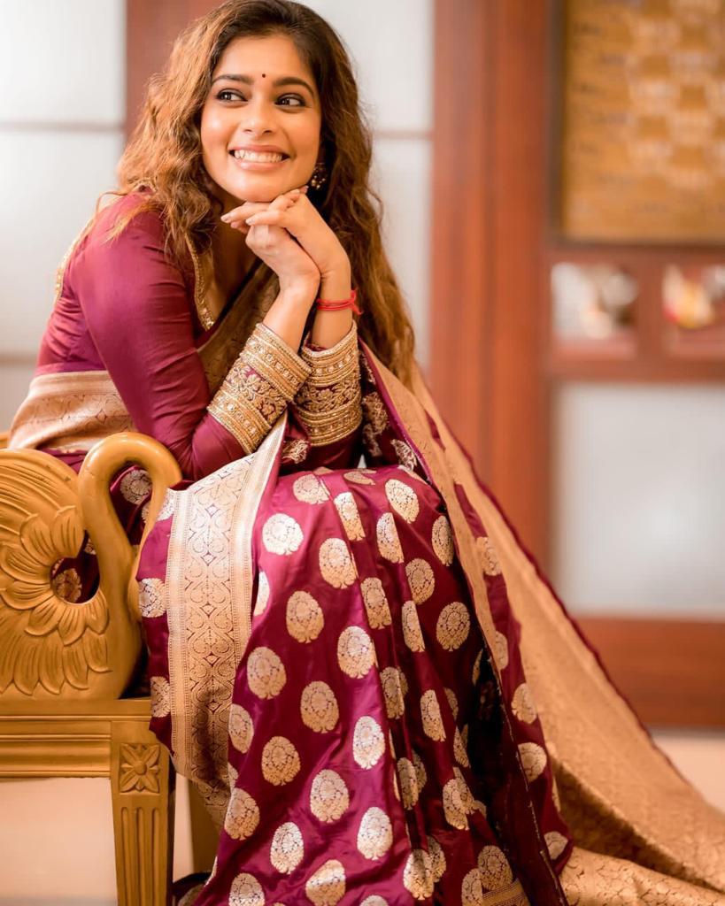 Captivating Brown Soft Silk Saree With Adorable Blouse Piece ClothsVilla