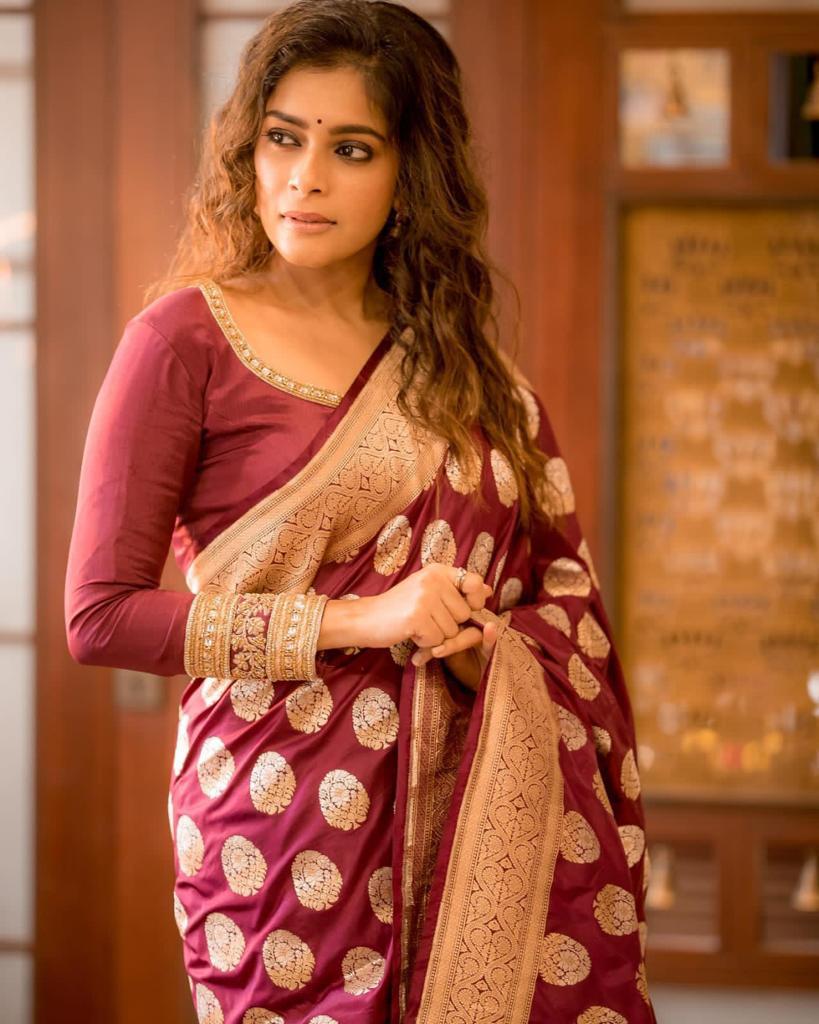 Captivating Brown Soft Silk Saree With Adorable Blouse Piece ClothsVilla