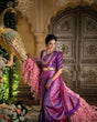 Load image into Gallery viewer, Twirling Purple Soft Silk Saree With Entrancing Blouse Piece ClothsVilla