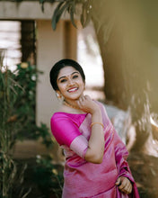 Load image into Gallery viewer, Exceptional Pink Soft Silk Saree With Glorious Blouse Piece ClothsVilla