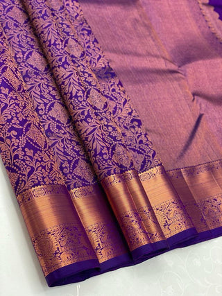 Effervescent Royal Blue Soft Silk Saree With Gossamer Blouse Piece ClothsVilla