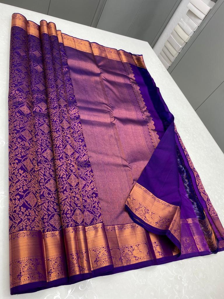 Effervescent Royal Blue Soft Silk Saree With Gossamer Blouse Piece ClothsVilla