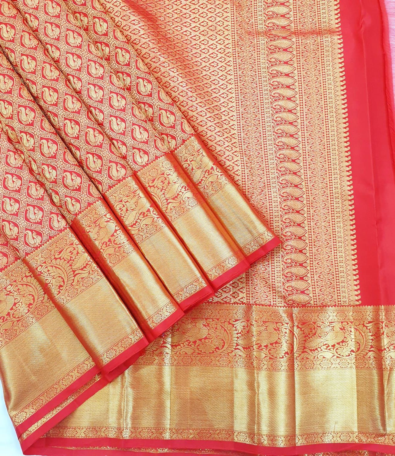 Prettiest Red Soft Silk Saree With Pleasant Blouse Piece ClothsVilla