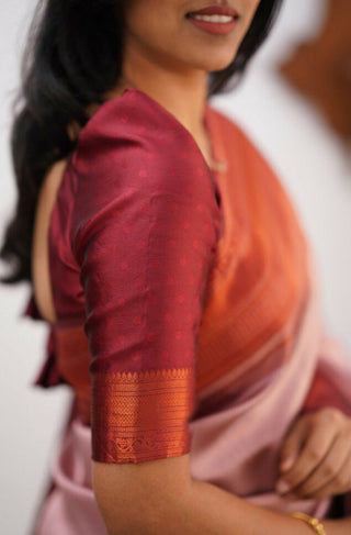 Flattering Baby Pink Soft Silk Saree With Precious Blouse Piece ClothsVilla
