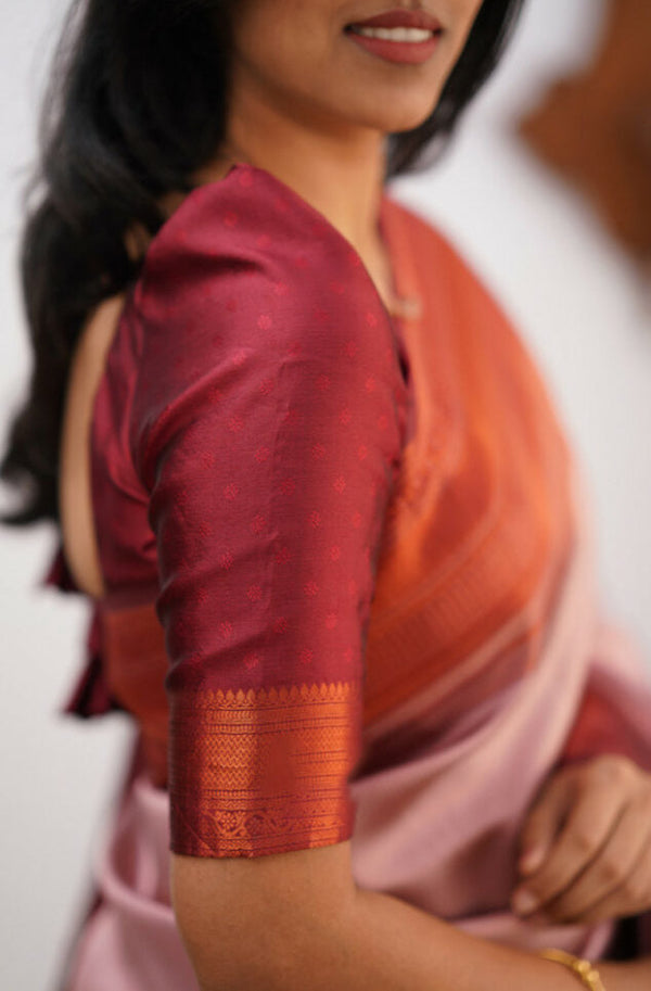 Flattering Baby Pink Soft Silk Saree With Precious Blouse Piece ClothsVilla