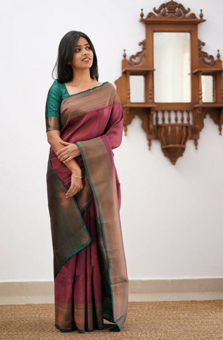 Energetic Maroon Soft Silk Saree With Mesmerising Blouse Piece ClothsVilla