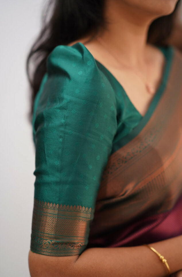 Energetic Maroon Soft Silk Saree With Mesmerising Blouse Piece ClothsVilla