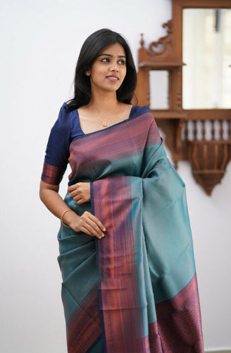 Smart Rama Soft Silk Saree With Ravishing Blouse Piece ClothsVilla