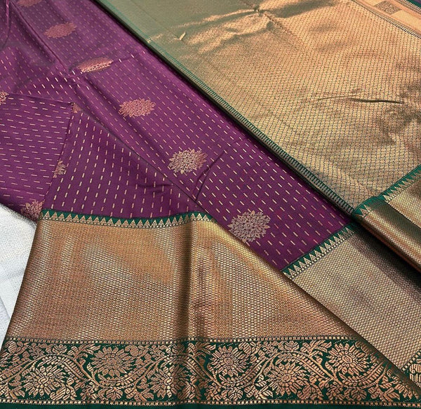 Glorious Purple Soft Silk Saree With Twirling Blouse Piece ClothsVilla