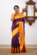 Load image into Gallery viewer, Glittering Purple Soft Silk Saree With Improbable Blouse Piece ClothsVilla