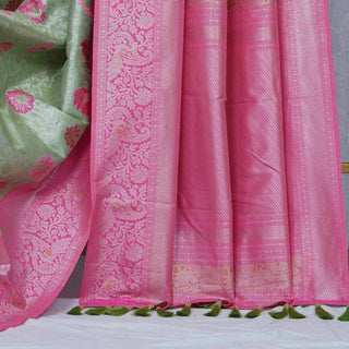 Magnetic Sea Green Soft Silk Saree With Snazzy Blouse Piece ClothsVilla