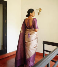 Load image into Gallery viewer, Supernal Beige Soft Silk Saree With Engaging Blouse Piece ClothsVilla