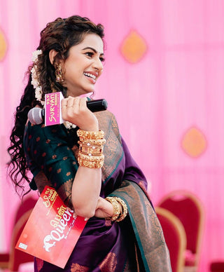 Enchanting Purple Soft Silk Saree With Snazzy Blouse Piece ClothsVilla