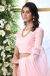 Load image into Gallery viewer, Adorable Light Pink Georgette Lehenga Choli ClothsVilla