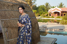 Load image into Gallery viewer, Agreeable Navy Blue Woven Banarasi Silk Party Wear Saree ClothsVilla