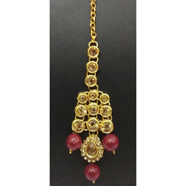 Alloy Jewel Set (Brown, White) ClothsVilla