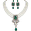 Alloy Jewel Set (Green, White) ClothsVilla