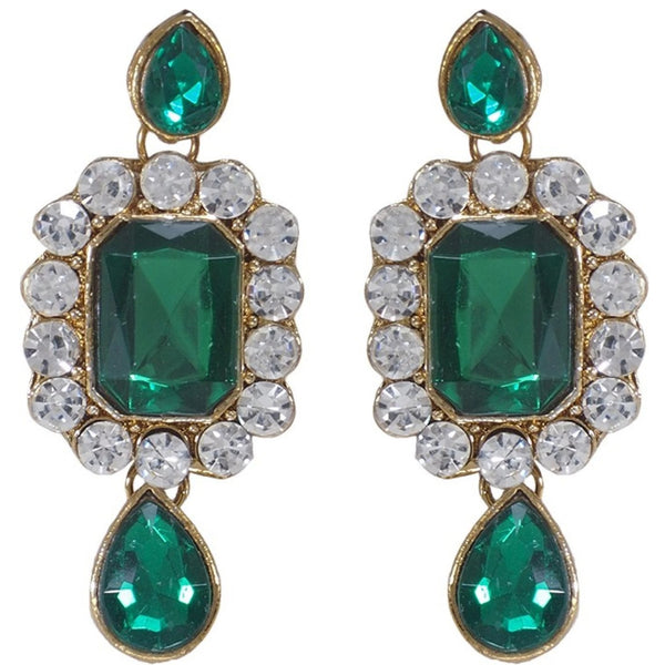 Alloy Jewel Set (Green, White) ClothsVilla