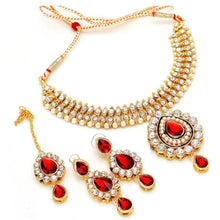 Load image into Gallery viewer, Alloy Jewel Set (Red, Gold) ClothsVilla