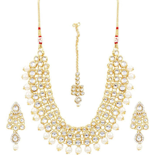 Alloy Jewel Set (White and Gold) ClothsVilla