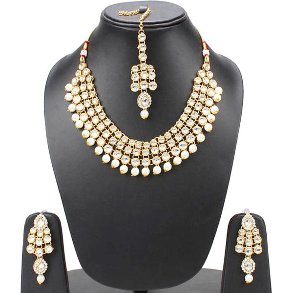 Alloy Jewel Set (White and Gold) ClothsVilla