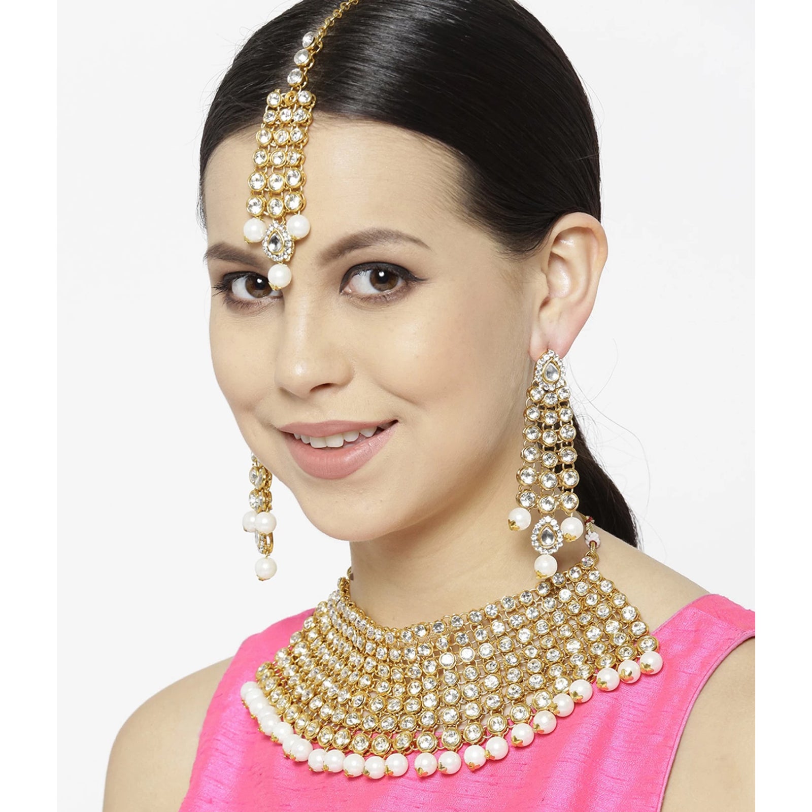 Alloy Jewel Set (White) ClothsVilla